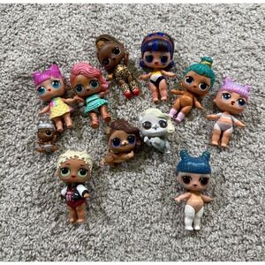 LOT of 11 LOL Surprise Doll Multicolor Glitter Pets Lil Sister Figures Toys